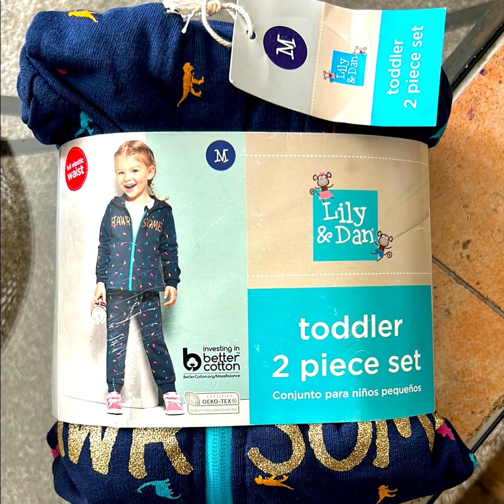 Lily & Dan Toddler 2 Piece Set in Navy and Gold